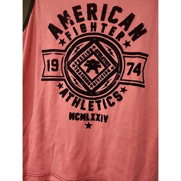 American Fighter Tank Top Men Large Orange Nwt Excellent CR10 MMA Biker NWT New - Picture 2 of 5